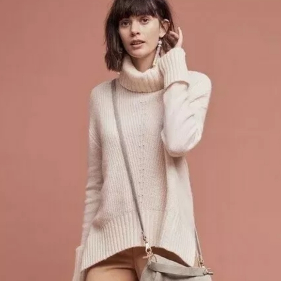 Anthro Moth Fireside Turtleneck Sweater 